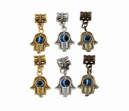 150 Uds. Colgantes de amuleto de buena suerte de Cábala con cuentas de ojo azul de mano de Hamsa para hacer joyas, pulsera, collar, accesorios DIY 128x298mm425672025