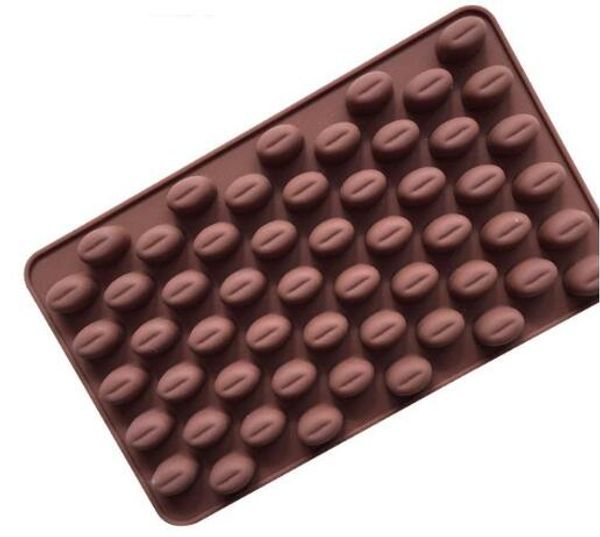 150 pcs nouvelle arrivée de haute qualité Silicone 55 cavité Mini grains de café Chocolat Sucre Bonbons Moule Moule Gâteau Décor