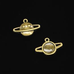 Breloques en alliage de Zinc plaqué Bronze Antique, 150 pièces, breloques planète étoile pour la fabrication de bijoux, pendentifs faits à la main, 13x20mm