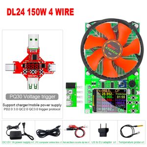 Application de testeur CC 150W Charge électronique de la batterie de la batterie au lithium Monitor de décharge de décharge de charge Contrôle d'alimentation + PD / QC TRIGGER