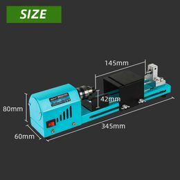 150W Mini tour à bois Machine Miniature bouddha perle tour meulage polissage bricolage menuiserie outil perceuse outil rotatif 12V/24V