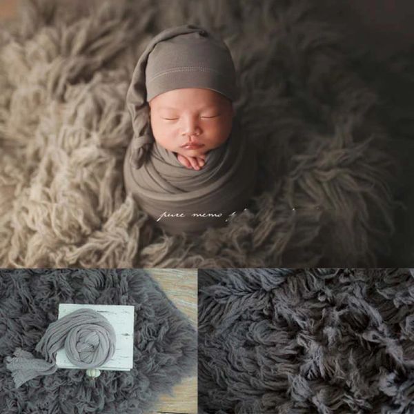 150x120cm Grande couverture flockati Newborn Photography Contexte Mat de laine grecque Baby Photo Shot Fotografie Accessoires
