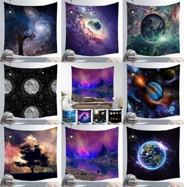 150x130cm Night Amazing Starry Sky Star Tapestry 3d Mur imprimé Picture Bohemian Bohemian Beach Table Tip Coundets 64 M21802700