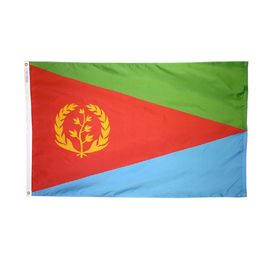 150x90cm 3x5ft drapeau érythréen personnalisé 80% saignement tous les pays suspendus publicité utilisation extérieure et intérieure, livraison directe, livraison gratuite