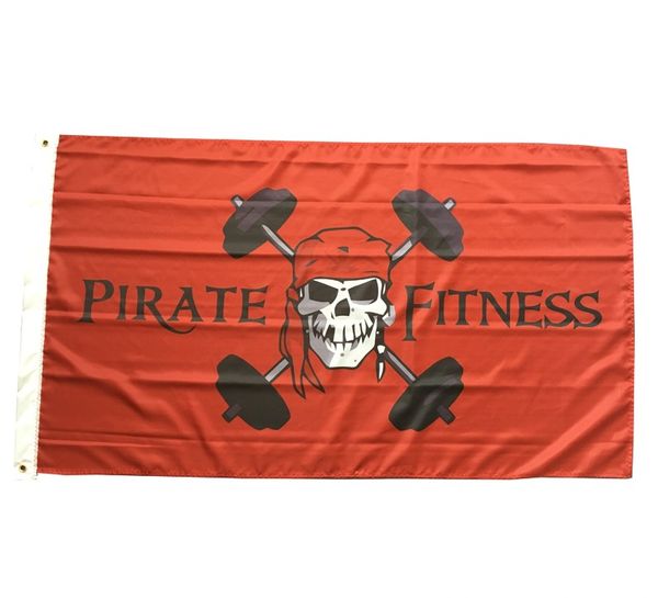 150x90cm 3X5FT personalizado pirata Fitness banderas Banner alta calidad exterior interior promoción poliéster tela, envío gratis