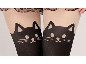 151206 Nouvelles femmes d'été Migne Cat Tail Leggings Femme Catoon Stocking Sexy Sheer Pantyhose Stockings Long Sexy Stocking Quality F1023572
