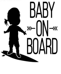 1512cm Nieuwe aankomst Baby aan boord Surfen Surf Cars Stickers Girl Art Car Decal CA5836740668