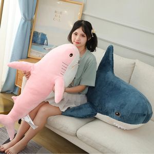 15140 cm Colorful Shark Plux Toy Bluepinkgrey Fish Fish Soft Doll Whale Sleep Slewing Kawaii Gift for Kid Girl Boys 240420