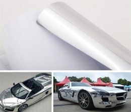 152 30 cm Chrome Spiegel Zilver Vinyl Wrap Auto Sticker Sticker Filmblad Zelfklevende Luchtbel Lichaamsdecoratie Auto Styling219d2615149