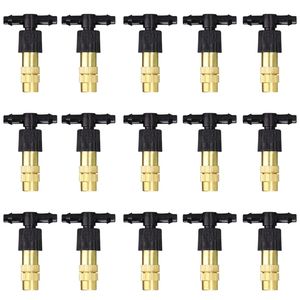 15250PCS Verstelbaar koperen misting mondstuk W 47 mm Plastic T -shirt Connector Brass Watering irrigatie Sprinkler Koeling 220813