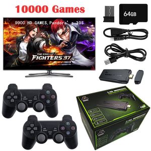 Console de jeu vidéo M8 2.4G Double manette sans fil Game Stick 4K HD TV 64G 32G 10000 jeux intégrés 3800 jeux classiques rétro pour PS1/GBA Boy cadeau de Noël