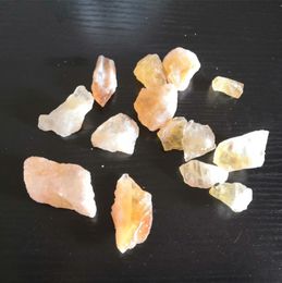 Pierre de cristal de Citrine naturelle de 1530mm, cristal de Quartz jaune, Points rugueux, spécimen de pierre précieuse en vrac, minéral de guérison, matériel de bricolage 3339873