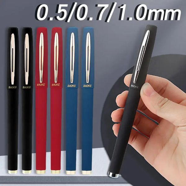 153pcs 10mm 07 05 Signature Gel Pen Black Blue Rouge Pratiquant la calligraphie Antibactérien Ballpoint Student grande capacité 240320