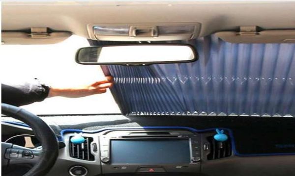 155 cm 70 cm CARRITO DE CAR SUN SUMHADE SHIELD AUTO RETRACTIBLE Ventana Solar Protección solar Cortina de sombra delantera delantero 3515957