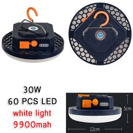 Lanterne de Camping LED haute puissance, 15600mah, 60 watts, lampe de poche puissante, lampe de pêche, réparation de travaux en plein air