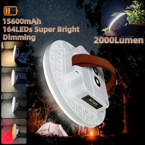 15600 mAh Oplaadbare campinglantaarn Draagbare buitenkamplamp Magneet Noodverlichting Hangende tentlamp Krachtige werklamp 240314