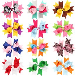 15663 Baby Girls Mulit-color Bowknot Barrettes Ribbon Bow Hair Clips Princess Girls horquilla Barrette Girls Niños Accesorios