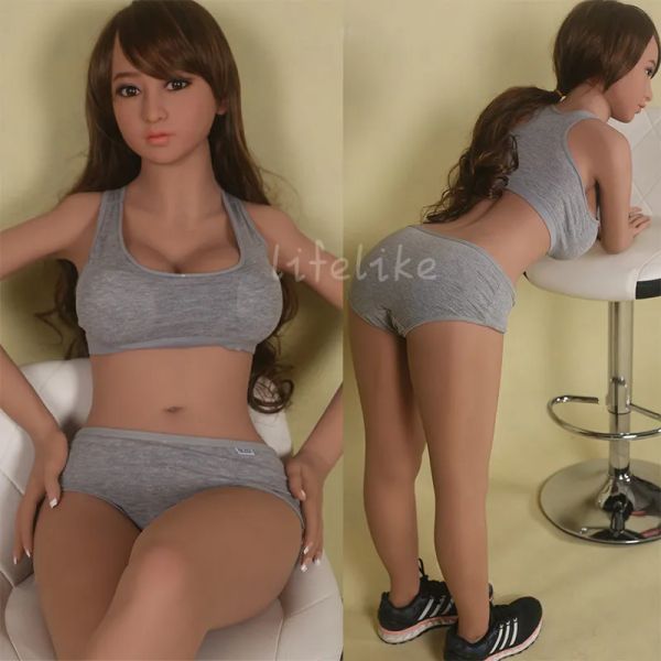 158 cm vraies poupées de sexe en silicone poupée d'amour réaliste japonaise, poupée de sexe complet avec squelette, poupée adulte orale avec chatte vaginale