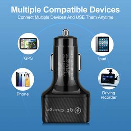 Chargeur de voiture 15A, 6 Ports USB 12V 24V QC3 0, adaptateur 5V 3A, charge rapide pour téléphone portable 244Y