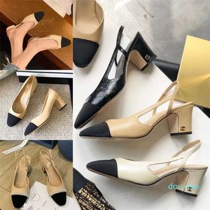 15a chan c designers chaussures habille slingbacks sandal ballet plates chaussures espadrilles ballerinas sandals dames fête mariage femmes chunky talons hauts slipper