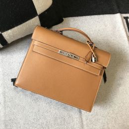 15A Top Qualité Designer Hommes Femmes Sac fourre-tout à la main en cuir véritable sac à main classique sacs à bandoulière pour hommes matériel en métal argenté marron noir avec boîte