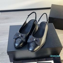 15a dames slingbacks jurk schoenen ontwerper sandalen zwarte glijbanen dames grosgrain vrije tijd
