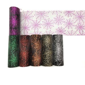 15cm * 10yards Rouleau Halloween Party Spider Web Fil 6 couleurs Organza Tulle DIY Fournitures Décoratives