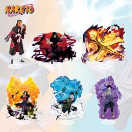 15 cm de anime Naruto Uzumaki Naruto Uchiha Sasuke Obito Itachi Madara Kakashi Figuras Decoraciones de soporte acrílico Toyadores