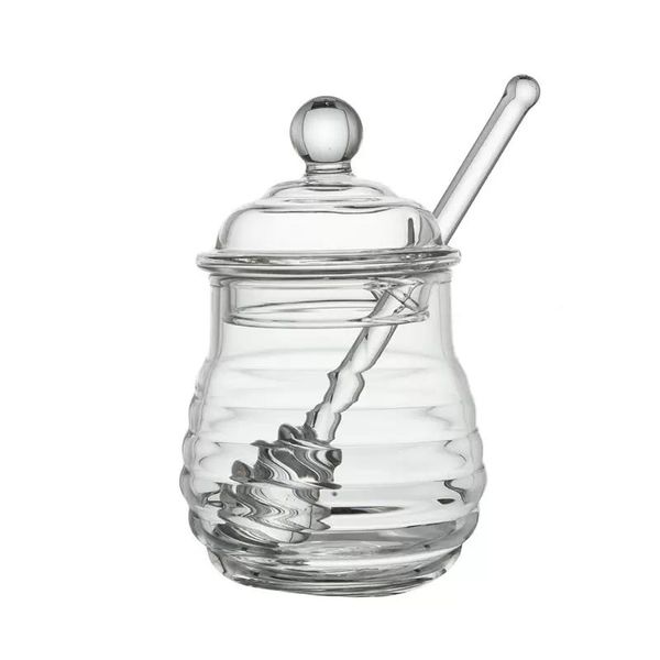 Agitateurs en verre transparent de 15 cm bâton de cuillère à miel pour pot de miel outils de collecte et de distribution