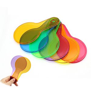 15CM palettes de couleurs poignée transparente Palette de couleurs jouets d'enseignement expérimentaux