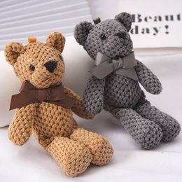15 cm mignon commerce extérieur petit ours en peluche pendentif avec noeud papillon jouets en peluche peluche animaux doux poupée pour enfants filles cadeaux d'anniversaire