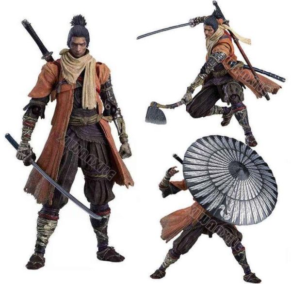 Figura de acción de 15cm Figma 483 DX SEKIRO SHADOWS DIE TWICE Anime Sekiro DX colección modelo muñeca juguete Gift1327425