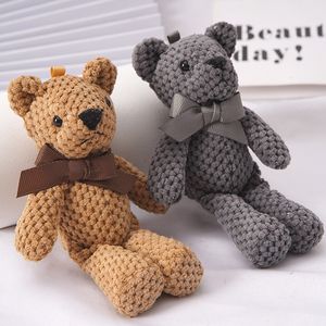 15 CM Kawaii ours en peluche jouets mignon ours pendentif poupées voiture porte-clés cadeaux anniversaire fête de mariage décor garçon fille enfant cadeaux