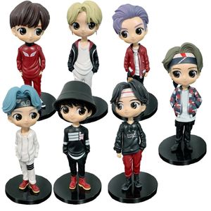 15 cm Kawaii Kpop Star Top Group Bangtan Boys PVC Figuur Toys Groups Army Action Figures Dolls Xmas Gift for Fans Girls 240416