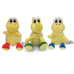 15 cm Mooie zittende Koopa pluche speelgoed knuffel Dieren Troopa Red Blue Green Tortoise Plushie Cartoon Kids Troopas Doll