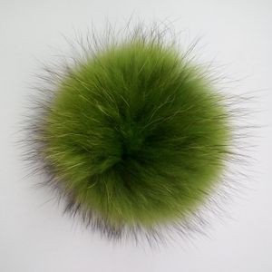 15 cm Fashion Decorations Accessoires Ronde vorm echte wasbeer fur pompom bal pompons voor hoedtas of sleutelhanger