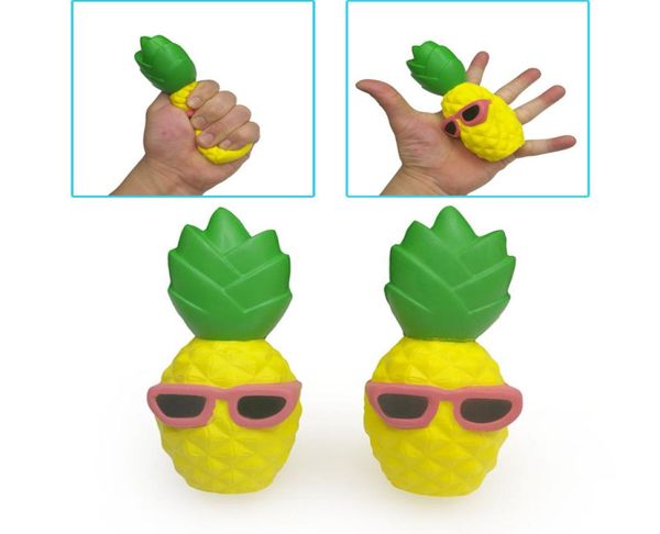 15 cm Ananas squishy avec lunettes de soleil et imitation Fruit lent sombres mignons squishies jumbo toys4973185