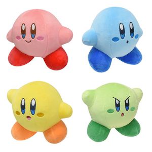 15 CM Star Kirby juguetes de peluche de dibujos animados Anime juego figura muñeca de peluche rosa azul amarillo verde 4 estilos