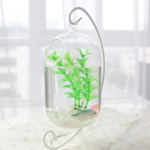 15 cm suspendu Transparent suspendus verre réservoir de poisson bouteille d'infusion Aquarium fleur plante Vase pour la décoration de la maison Aquariums277p