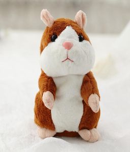 15 cm Parler Hamster Souris Animal En Peluche Jouet PP Coton Mignon Doux Animal Poupée Parler Imiter Enregistreur Son Répéter Hamsters Drôle Apprendre 6509053