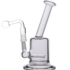 15 cm hoog Mini Bongs Recycler OlieplatformsHookahs Water Bong Helder Dikke Glazen Waterleidingen 10mm Kom Stuk