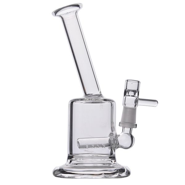 15 cm de altura Mini vasos Bongs de agua cachimbas Plataformas petroleras recicladoras Bong Tubos de agua de vidrio grueso y transparente con banger de 10 mm