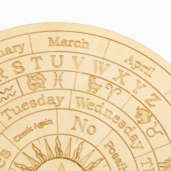 15cm Cardas de tarot de bruja Astrología 12 Constelaciones 0--9 A-Z Sun Pentagram Tomar decisiones Plank Plank Places Board Altar Ouija