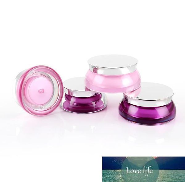 15g 30g Púrpura Rosa Forma de platillo volador Exclusivo Tarro cosmético Acrílico Crema Envase Crema para el cuidado de la piel Maquillaje de viaje Pot SN1024