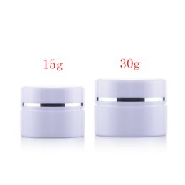 15G / 30g Twee laag Facial Cream Box 30cc Lege Witte Cosmetische Container Jar voor Cream Packaging 1oz Zalf Cream Containers