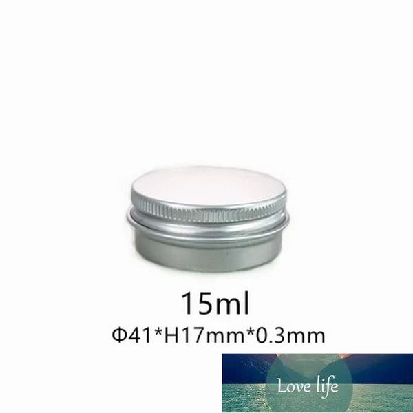 Récipient cosmétique vide en aluminium de 15 g avec couvercles 15 ml petit baume à lèvres rond étain parfum solide emballage cosmétique pot échantillon bouteille Prix usine conception experte Qualité