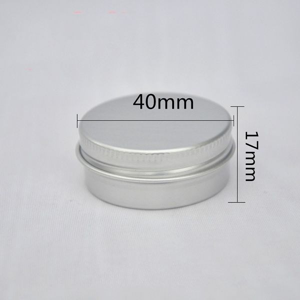 15g pot de crème fil rond étanchéité petite boîte en aluminium bricolage baume à lèvres en aluminium peut emballage cosmétique boîtes métalliques