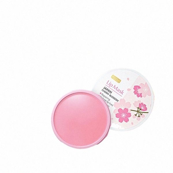 15g Sakura Blanqueamiento Máscara de labios Peeling Eliminar la reparación de la piel muerta Anti seco Crack Fade Fine Lines Hidratante Black Lip Plumper U3Td #