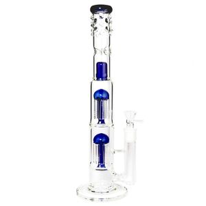 15 pouces épais verre Bong gros narguilé Bongs double arbre percolateur Shisha Dab Rig fumer tuyau d'eau filtre bécher barboteur W / ICE Catcher