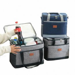 Boîte de sacs à lunch à grande capacité de 15L / 25L de grande capacité pour femmes sacs portables portables sac à pique-nique avec bande d'épaule 21qv # #